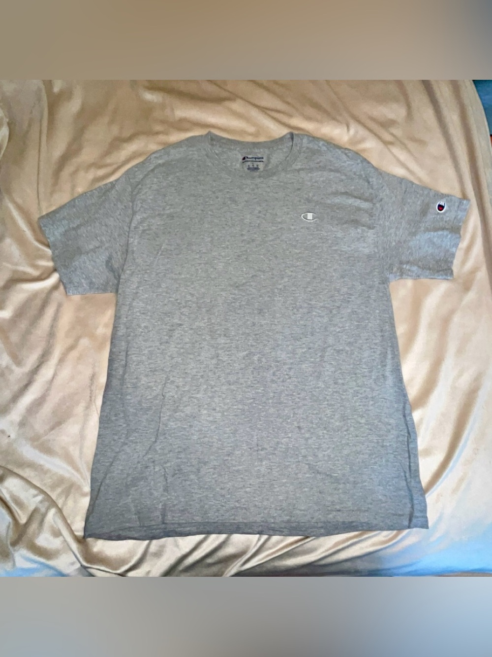 Champion Short Sleeve Crewneck T-Shirt in Heather Gray